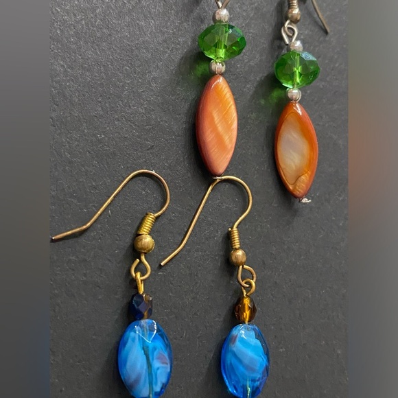 Bohemian Colorful Beaded Dangle Earrings Set - Picture 3 of 9